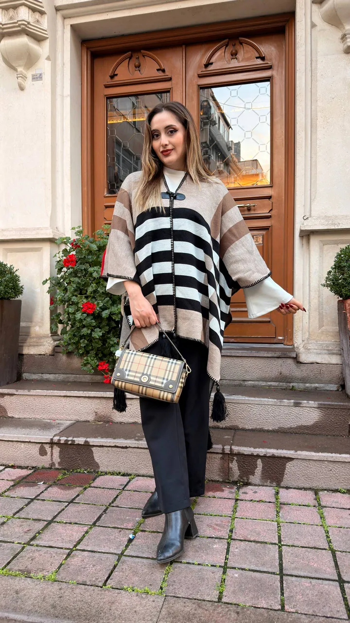 Kaşmir poncho şal 21