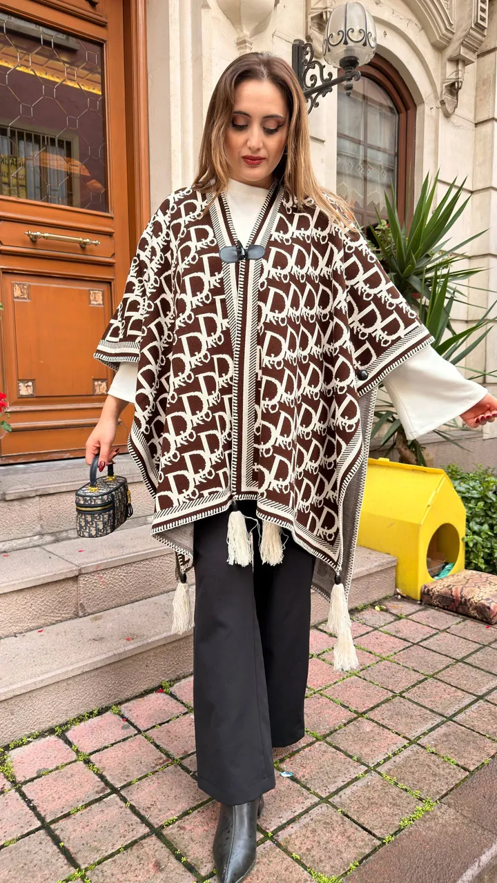 Kaşmir poncho şal 17
