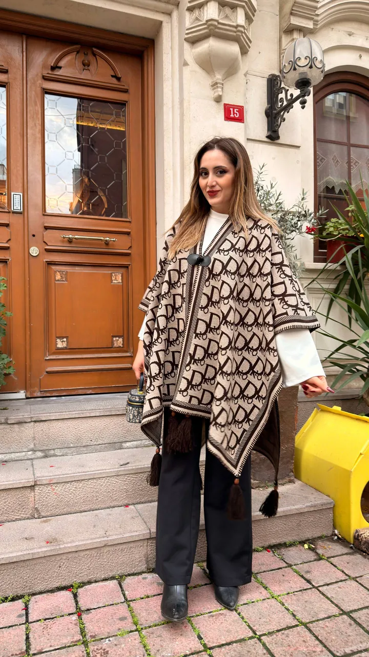 Kaşmir poncho şal 18
