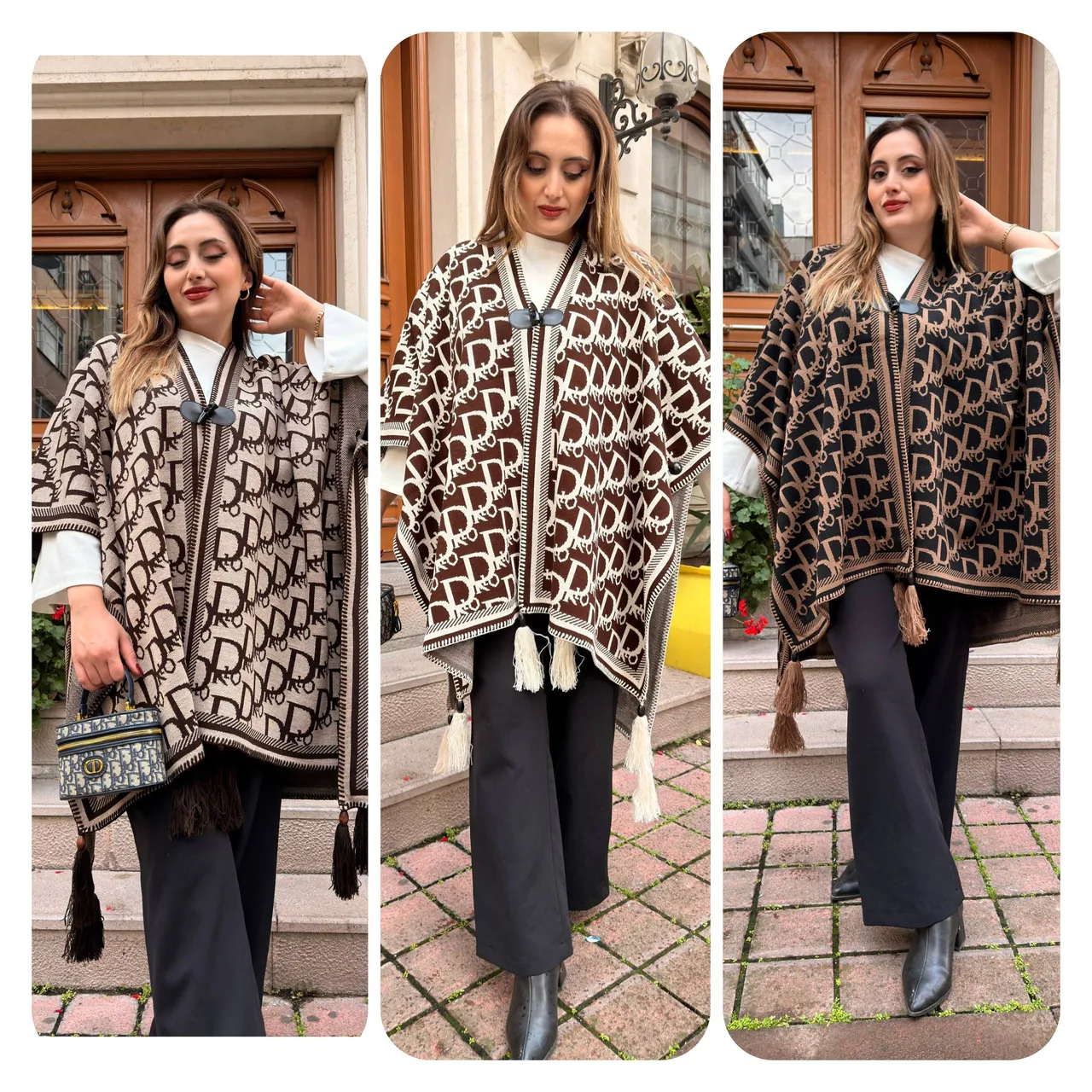 Kaşmir poncho şal 24