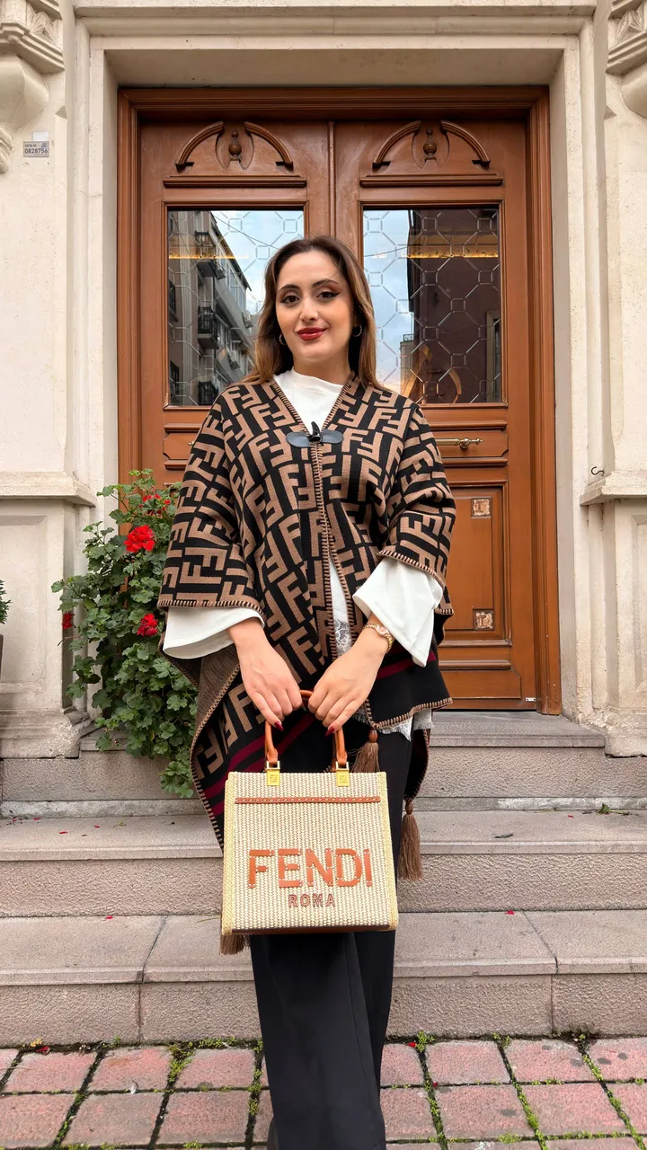 Poncho tipi kaşmir şal 14