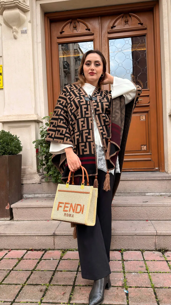 Poncho tipi kaşmir şal 16
