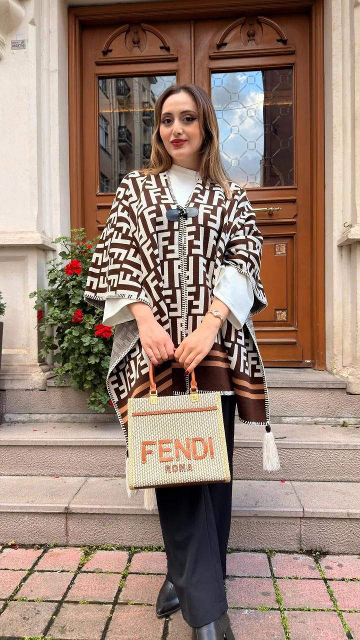 Poncho tipi kaşmir şal 3