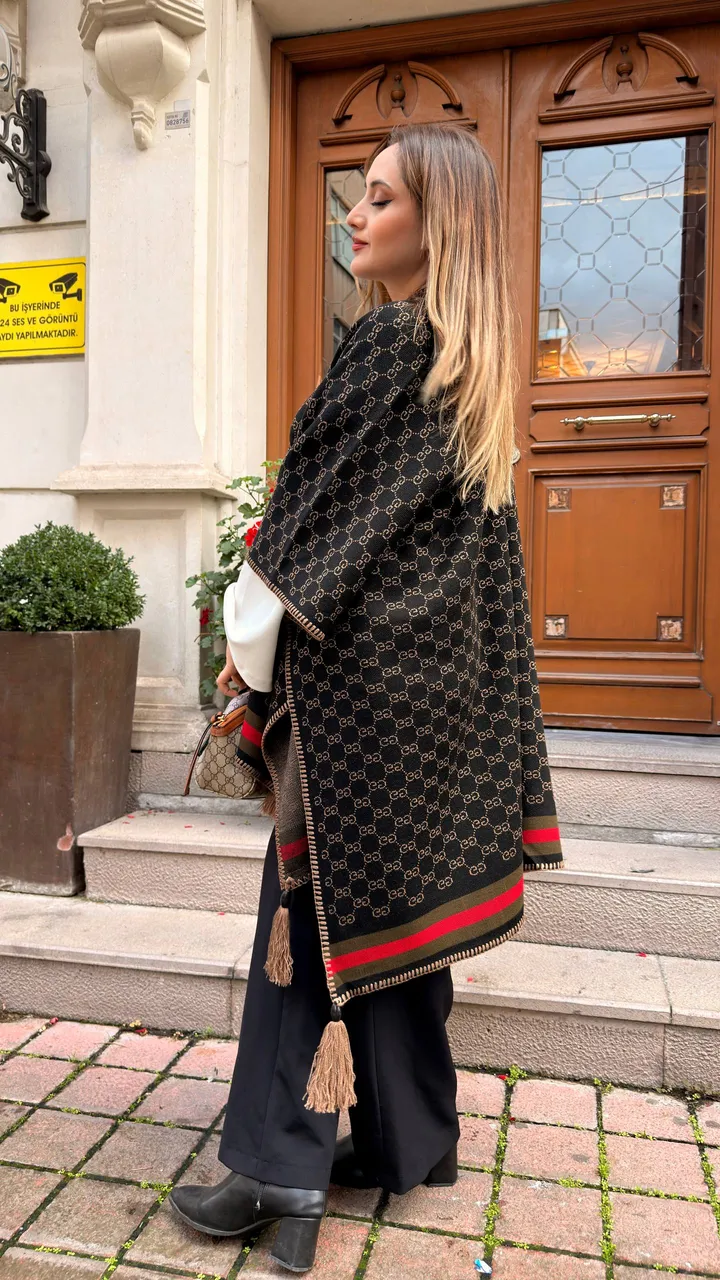 Kaşmir poncho şal 25