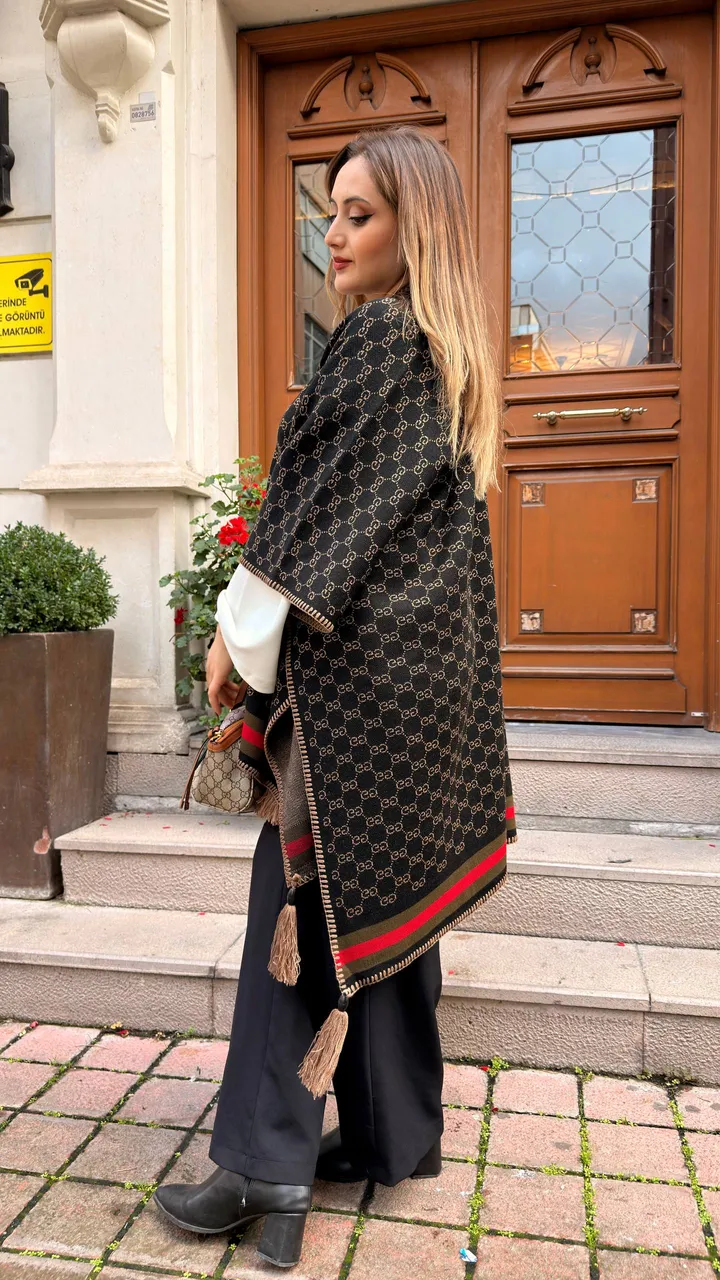 Kaşmir poncho şal 26