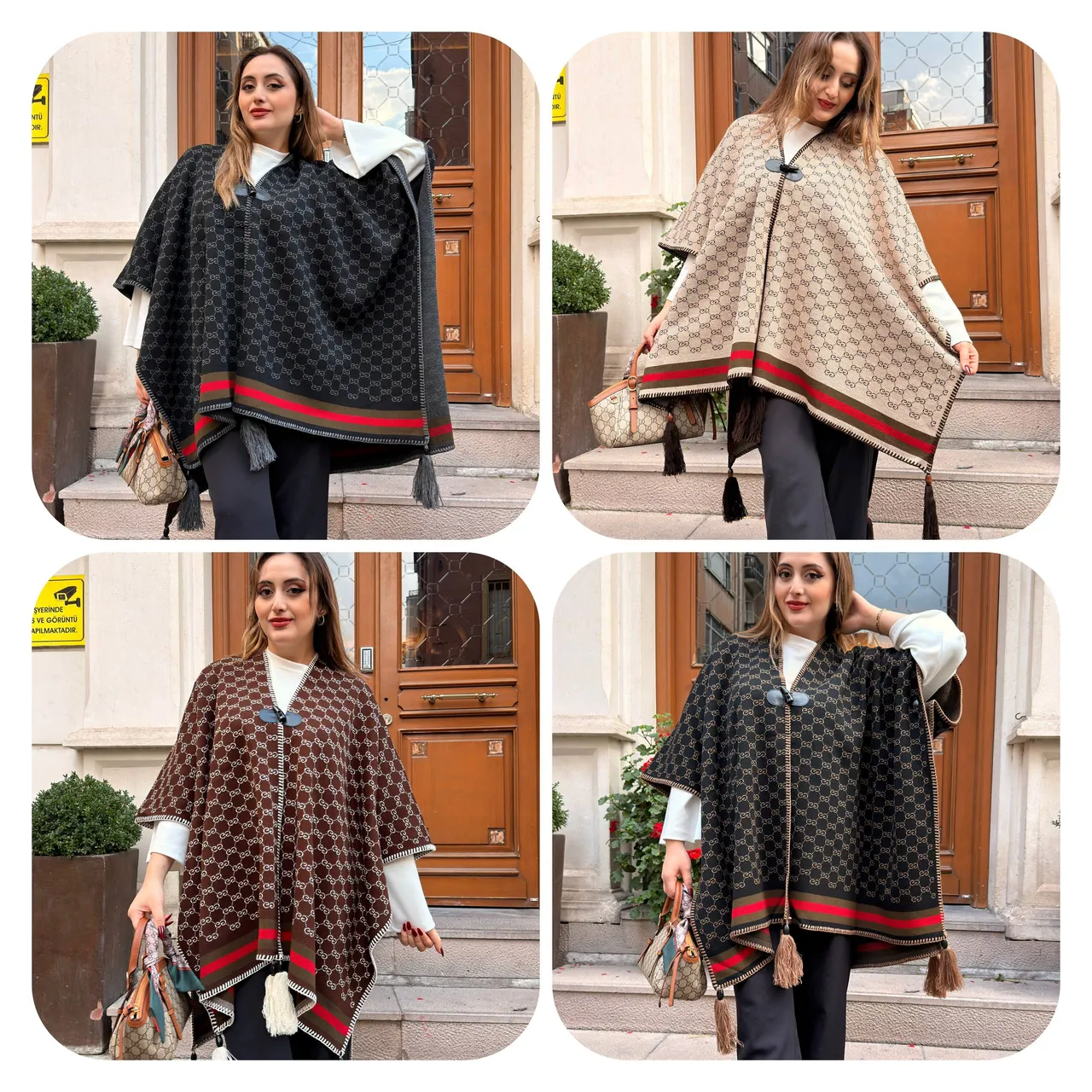Kaşmir poncho şal 28
