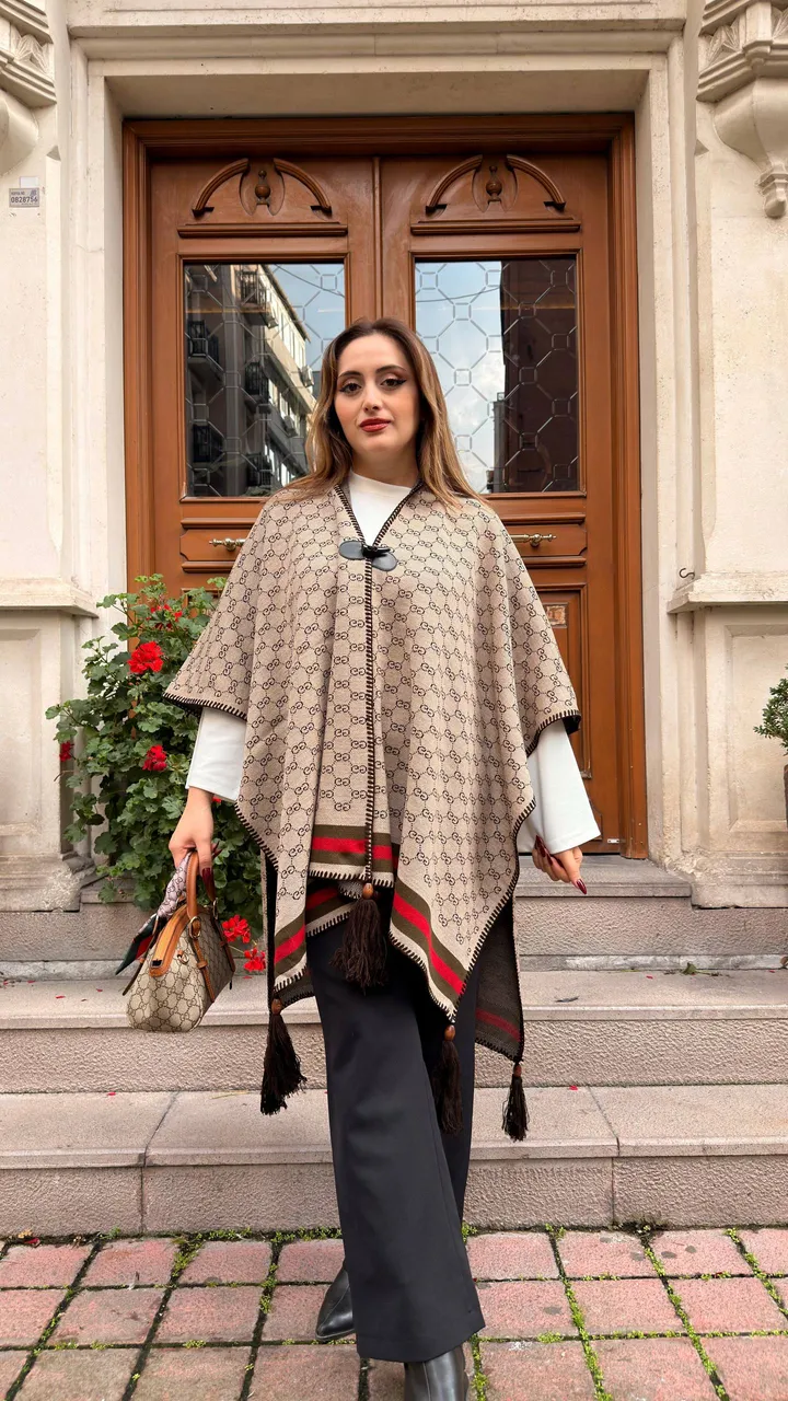 Kaşmir poncho şal 8