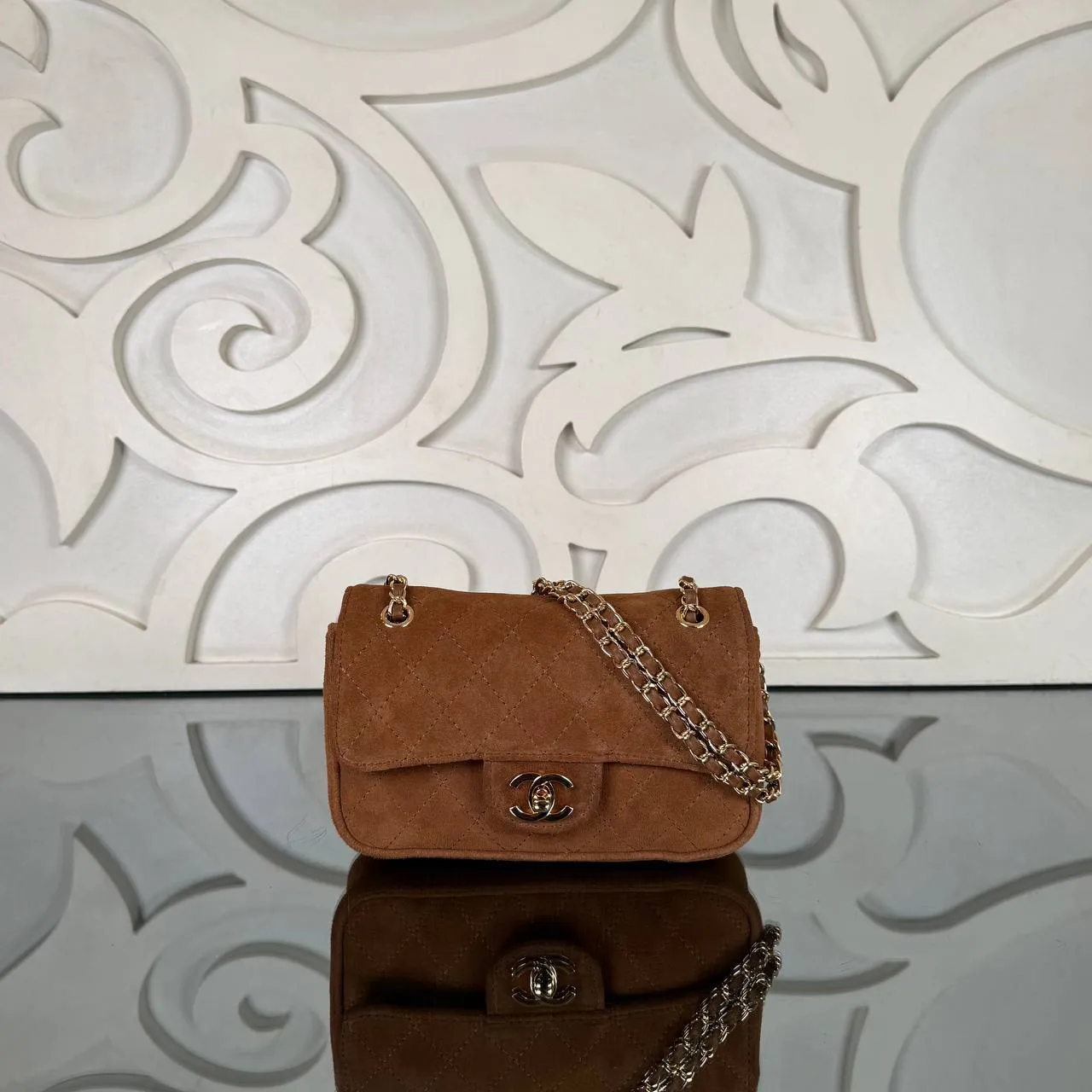 Mini süet flap çanta 4