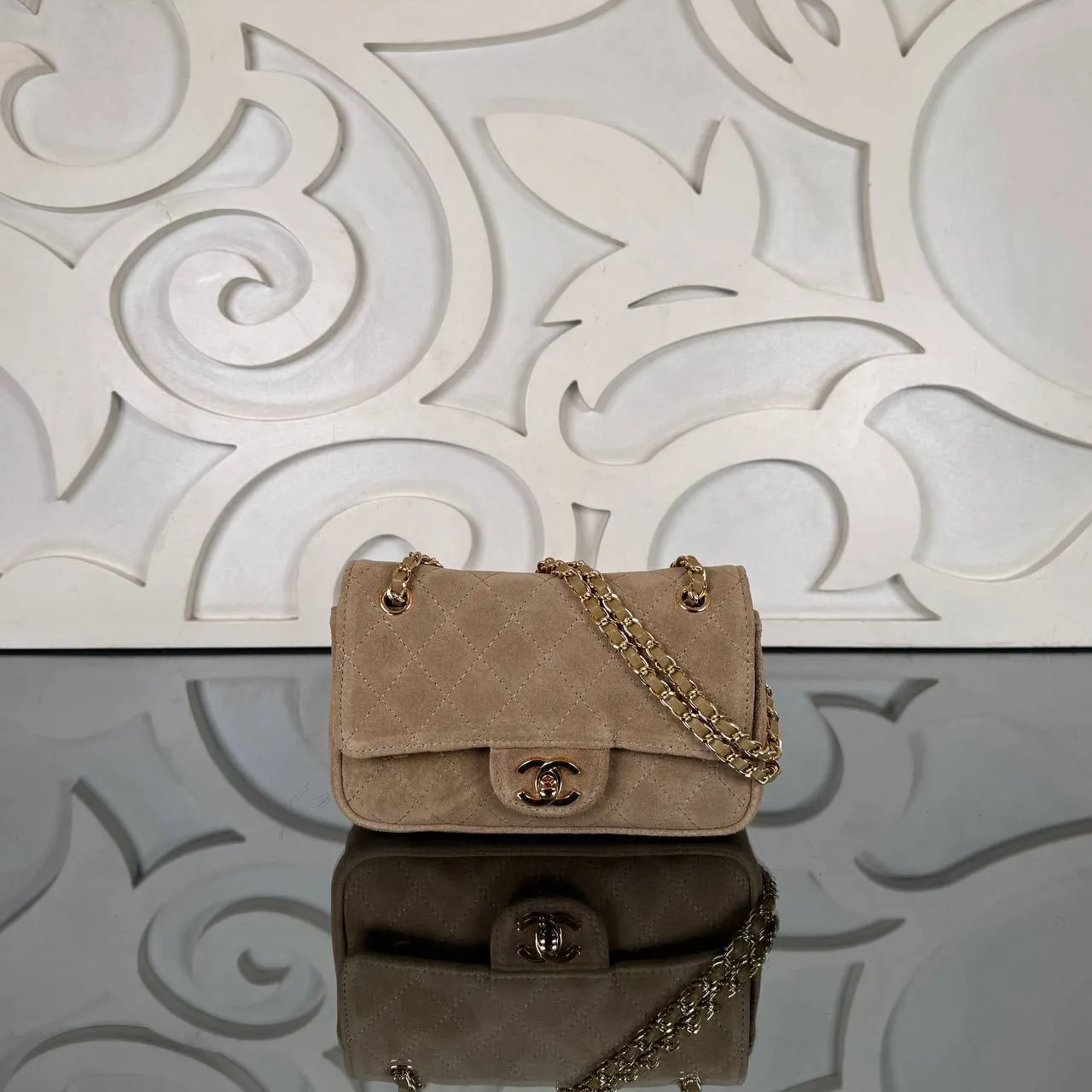 Mini süet flap çanta 5